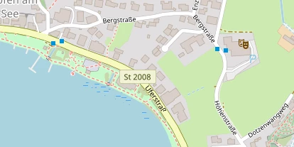 Seehotel auf Satellitenbild