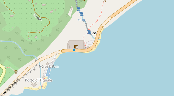 Seehotel auf Satellitenbild