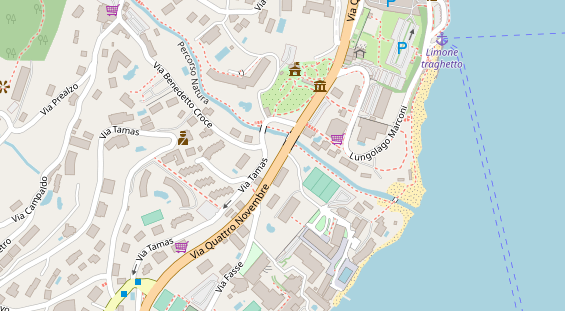 Seehotel auf Satellitenbild