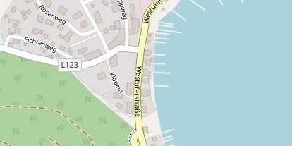 Seehotel auf Satellitenbild