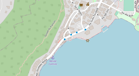 Seehotel auf Satellitenbild