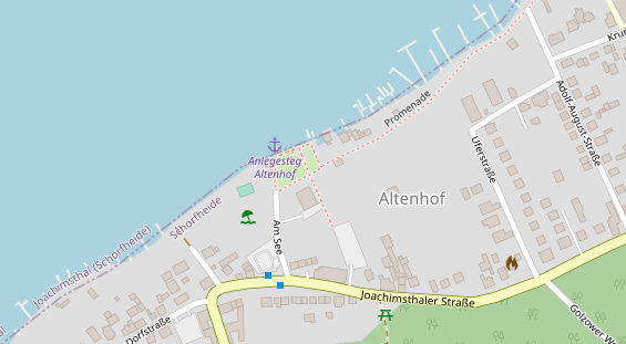 Seehotel auf Satellitenbild