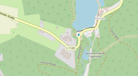 Seehotel auf Satellitenbild