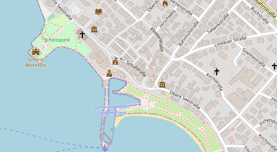 Seehotel auf Satellitenbild