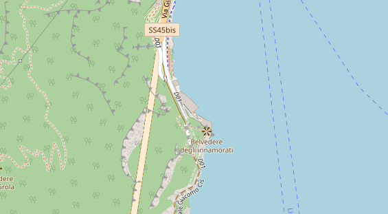 Seehotel auf Satellitenbild