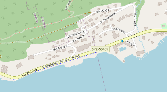 Seehotel auf Satellitenbild