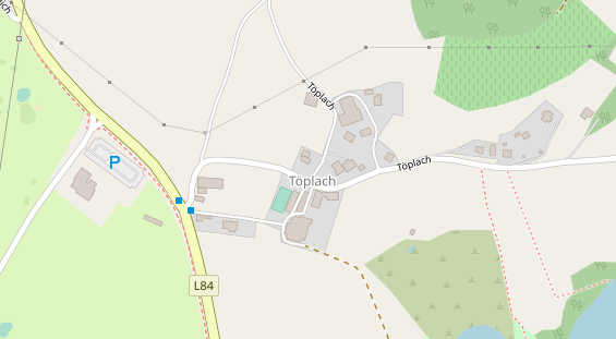 Seehotel auf Satellitenbild