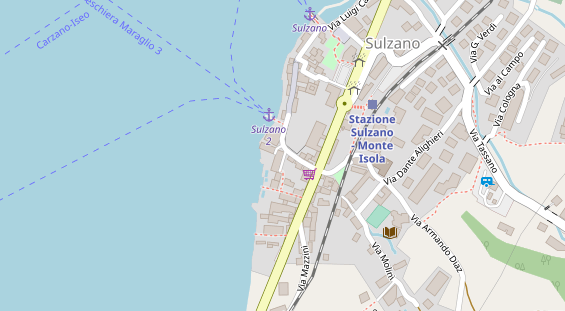 Seehotel auf Satellitenbild