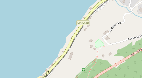 Seehotel auf Satellitenbild