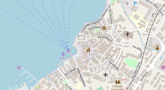 Seehotel auf Satellitenbild