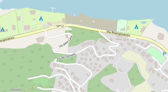 Seehotel auf Satellitenbild