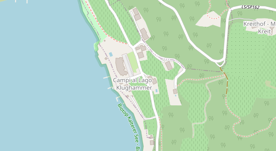 Seehotel auf Satellitenbild