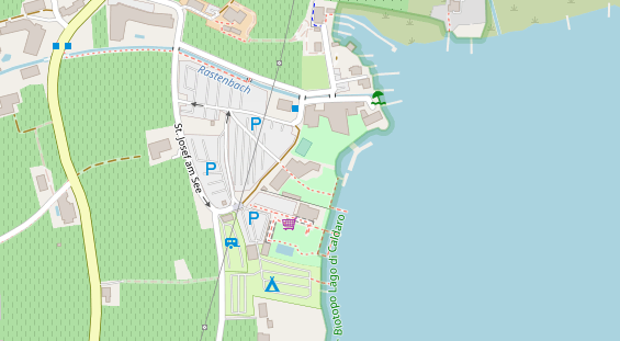 Seehotel auf Satellitenbild