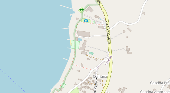 Seehotel auf Satellitenbild