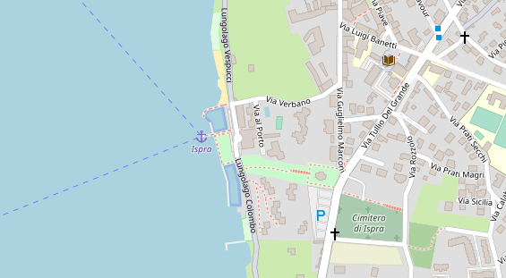 Seehotel auf Satellitenbild