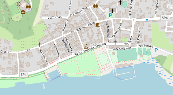 Seehotel auf Satellitenbild