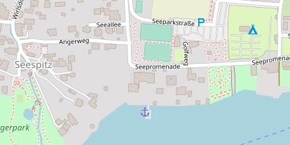 Seehotel auf Satellitenbild