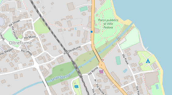 Seehotel auf Satellitenbild