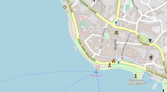 Seehotel auf Satellitenbild