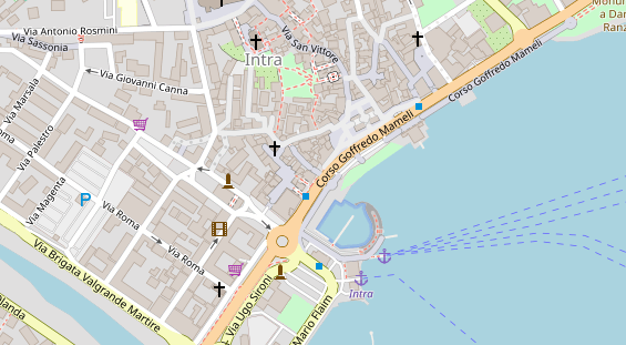 Seehotel auf Satellitenbild