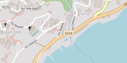 Seehotel auf Satellitenbild