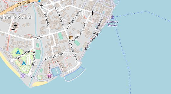 Seehotel auf Satellitenbild