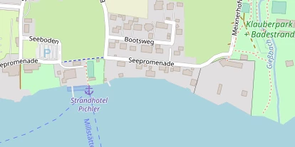 Seehotel auf Satellitenbild