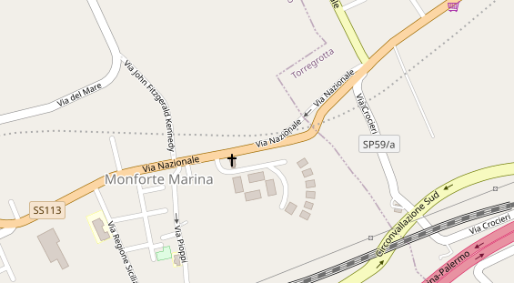 Seehotel auf Satellitenbild