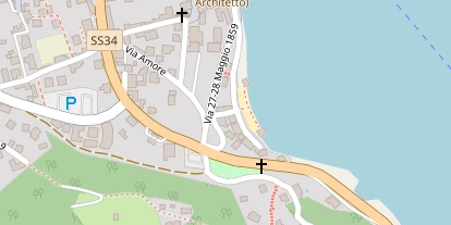 Seehotel auf Satellitenbild
