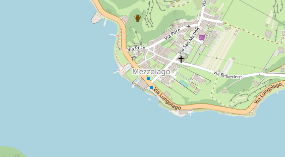 Seehotel auf Satellitenbild