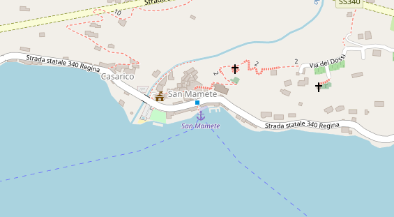 Seehotel auf Satellitenbild