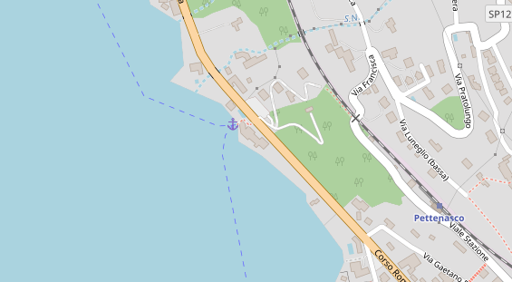 Seehotel auf Satellitenbild