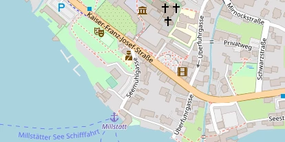 Seehotel auf Satellitenbild