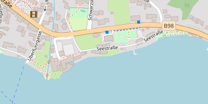 Seehotel auf Satellitenbild