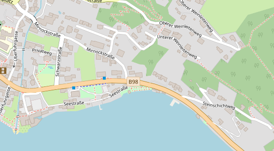 Seehotel auf Satellitenbild