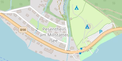 Seehotel auf Satellitenbild