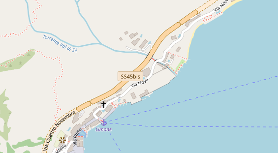 Seehotel auf Satellitenbild