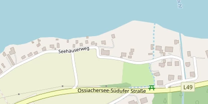 Seehotel auf Satellitenbild