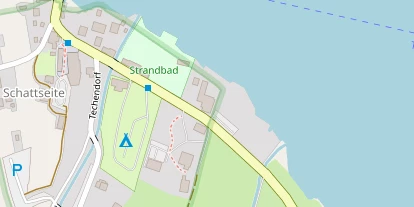 Seehotel auf Satellitenbild