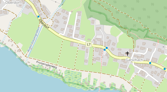 Seehotel auf Satellitenbild