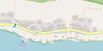 Seehotel auf Satellitenbild