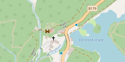 Seehotel auf Satellitenbild