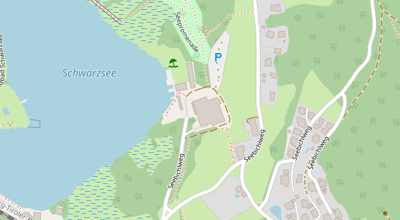 Seehotel auf Satellitenbild