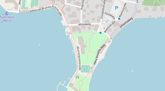 Seehotel auf Satellitenbild