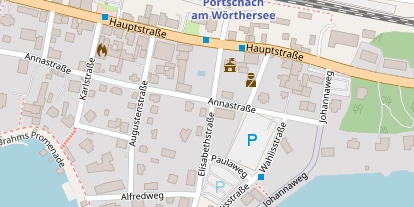 Seehotel auf Satellitenbild