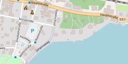 Seehotel auf Satellitenbild