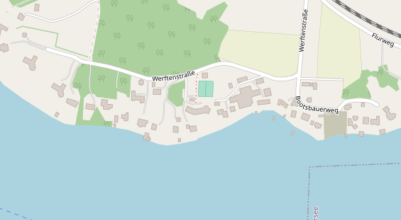 Seehotel auf Satellitenbild