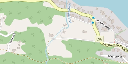 Seehotel auf Satellitenbild