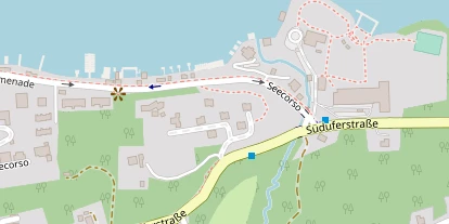 Seehotel auf Satellitenbild