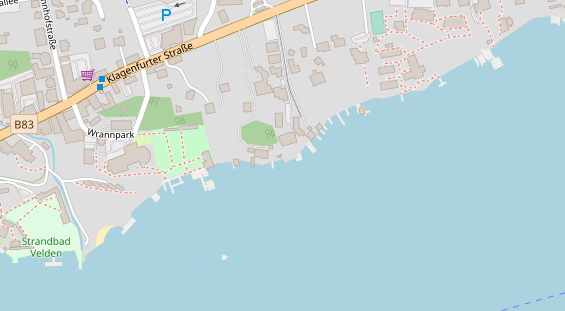 Seehotel auf Satellitenbild